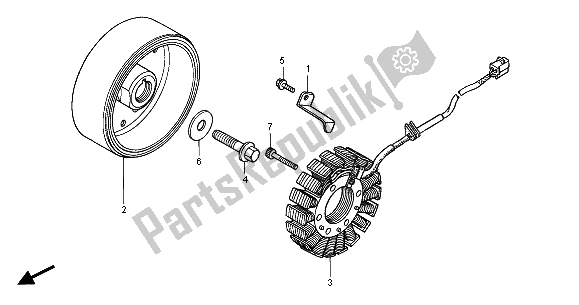 Wszystkie części do Generator Honda CBR 600F 2001