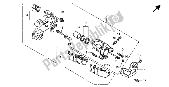 Todas las partes para Pinza De Freno Trasero de Honda CR 85 RB LW 2007