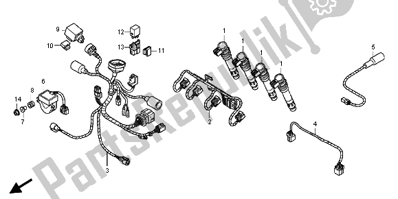 Tutte le parti per il Imbracatura Secondaria del Honda CBR 1000 RR 2013