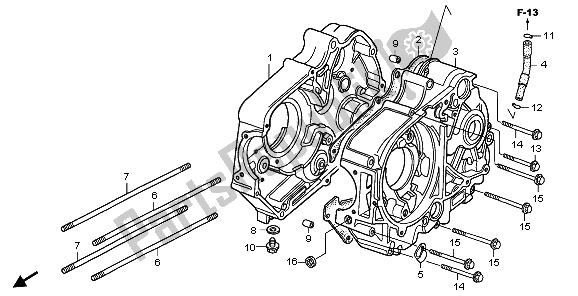 All parts for the Crankcase of the Honda CRF 70F 2006