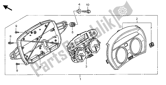Alle onderdelen voor de Meter (mph) van de Honda XL 1000 VA 2006