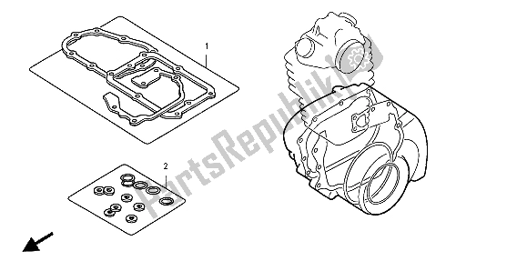 All parts for the Eop-2 Gasket Kit B of the Honda XR 650R 2007