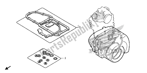 Alle onderdelen voor de Eop-2 Pakkingset B van de Honda CRF 250X 2013