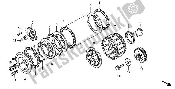 Tutte le parti per il Frizione del Honda XRV 750 Africa Twin 1994