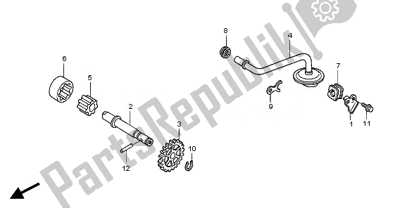 Tutte le parti per il Pompa Dell'olio del Honda CRF 450X 2008