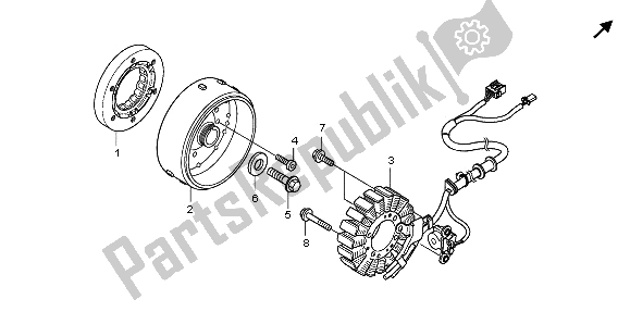 All parts for the Generator of the Honda NSS 250A 2009