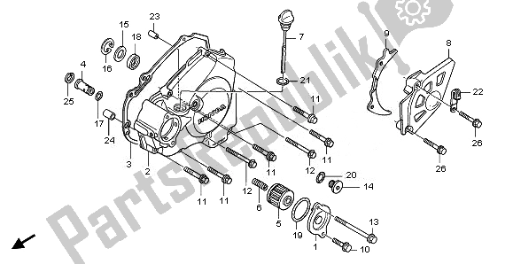 Tutte le parti per il L. Coperchio Del Carter del Honda CRF 250X 2011