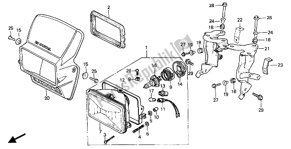 Todas las partes para Faro (eu) de Honda MTX 200 RW 1985