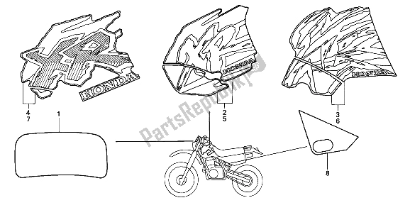 Todas las partes para Marca de Honda XR 600R 1994