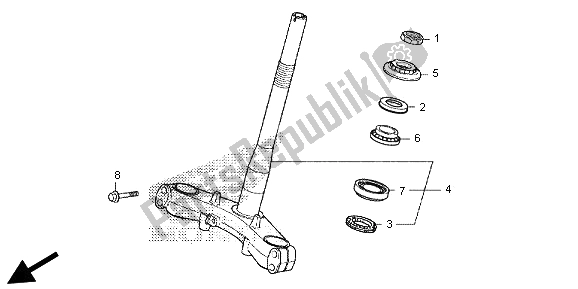 Tutte le parti per il Gambo Dello Sterzo del Honda SH 300A 2013