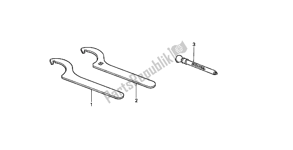 All parts for the Fop-1 Tools of the Honda XR 600R 1994