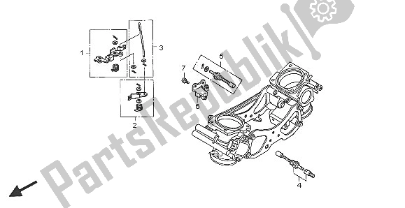 Toutes les pièces pour le Corps De Papillon (composants) du Honda XL 1000V 2005