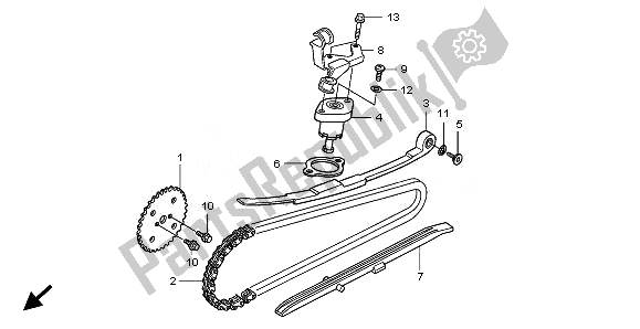 Tutte le parti per il Catena A Camme E Tenditore del Honda SH 150R 2010