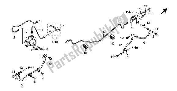 All parts for the Brake Lines & Pcv of the Honda NT 700V 2007