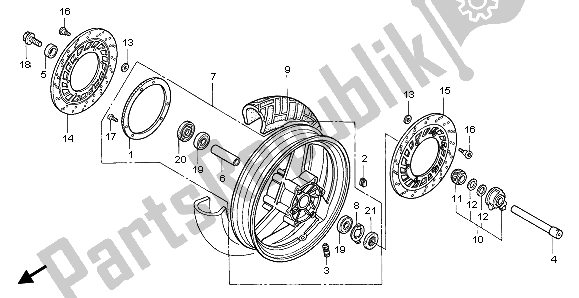 Todas las partes para Rueda Delantera de Honda ST 1100A 1999