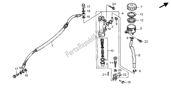 Todas las partes para Cilindro Maestro Del Freno Trasero de Honda CBR 600F 1997