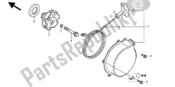 All parts for the Recoil Starter of the Honda TRX 420 FE Fourtrax Rancer 4X4 ES 2012