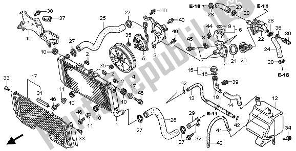 Toutes les pièces pour le Radiateur du Honda CB 1300A 2008