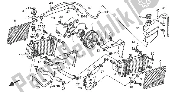 Todas as partes de Radiador do Honda VFR 800A 2005