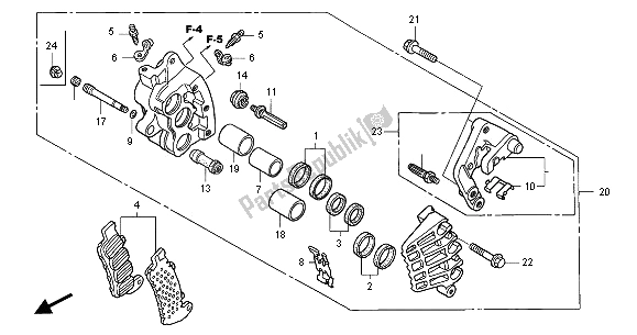 Todas las partes para Pinza De Freno Delantero (derecha) de Honda CBR 1100 XX 2001