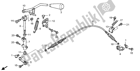 Todas las partes para Seleccione Palanca de Honda TRX 680 FA Fourtrax Rincon 2009