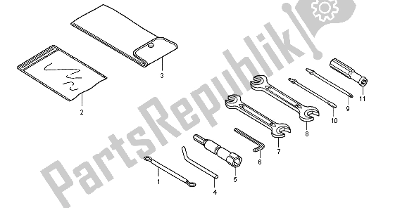 Todas las partes para Herramientas de Honda SH 300A 2008