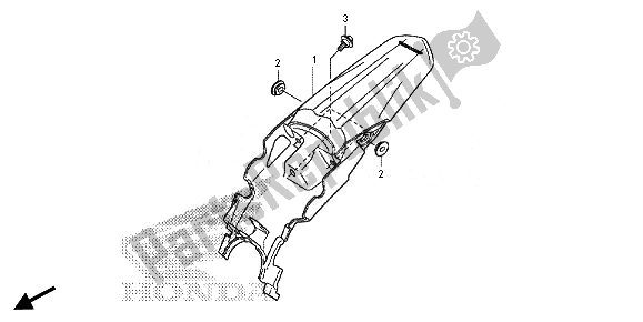 Tutte le parti per il Parafango Posteriore del Honda CRF 110F 2014