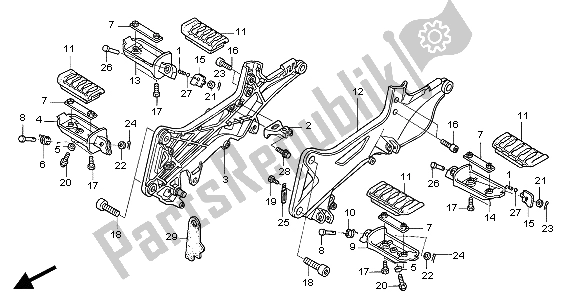 Todas as partes de Passo do Honda ST 1300A 2004