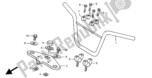 Toutes les pièces pour le Tuyau De Poignée Et Pont Supérieur du Honda XR 70R 1999