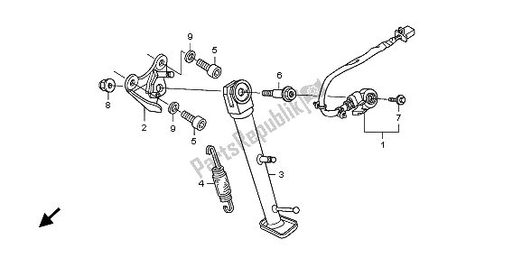 Todas as partes de Ficar do Honda CB 600 FA Hornet 2009