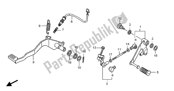 Todas las partes para Pedal de Honda XL 125V 2001