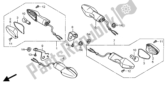 Todas las partes para Guiño de Honda CBR 250 RA 2011