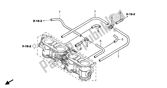 Toutes les pièces pour le Corps De Papillon (tubulure) du Honda CBR 1100 XX 2003