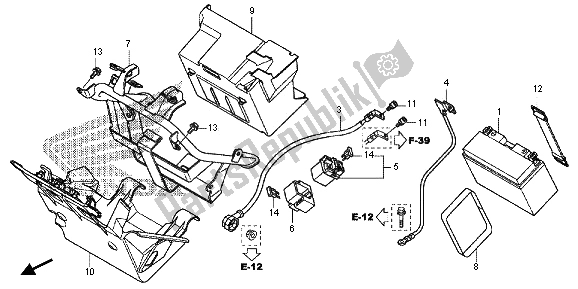 Tutte le parti per il Batteria del Honda NC 700D 2013