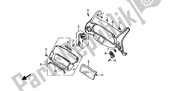 All parts for the Meter Panel (eu) of the Honda ST 1100 1991