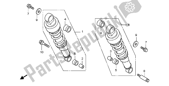 Tutte le parti per il Cuscino Posteriore del Honda VT 750C2 2007