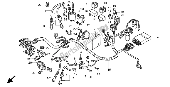 Todas las partes para Arnés De Cables de Honda VT 750C2 1999