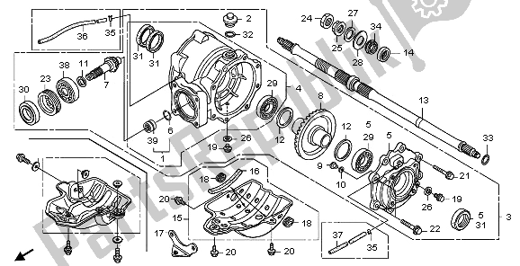 All parts for the Rear Final Gear of the Honda TRX 250 EX Sporttrax 2003