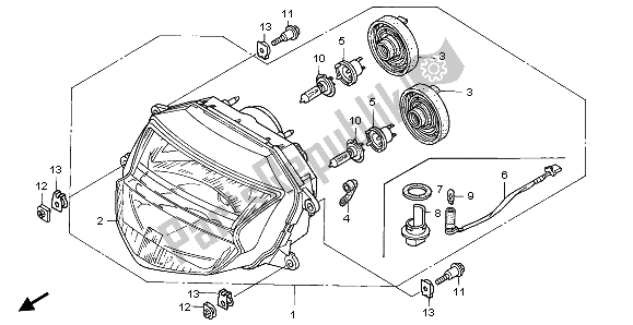 Todas las partes para Faro (reino Unido) de Honda CBR 1100 XX 2003