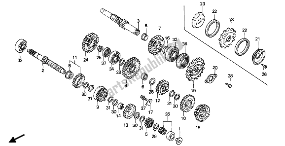 Tutte le parti per il Trasmissione del Honda XBR 500 1987