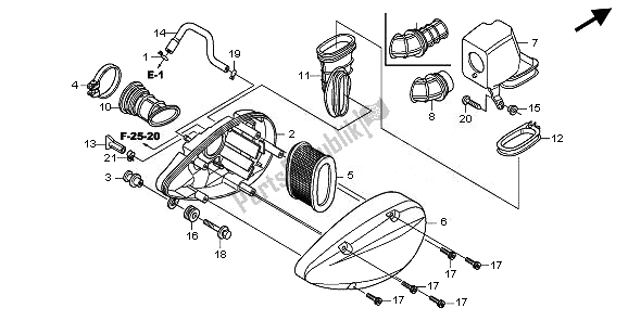 Toutes les pièces pour le Purificateur D'air du Honda VT 750C2S 2011