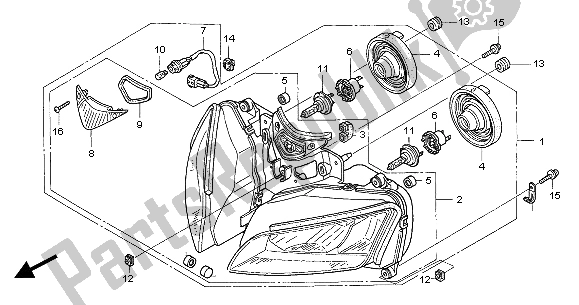 Todas las partes para Faro (reino Unido) de Honda CBR 1000 RR 2004