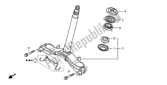 All parts for the Steering Stem of the Honda XL 700V Transalp 2009