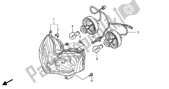 Tutte le parti per il Faro (eu) del Honda CBR 125 RW 2005