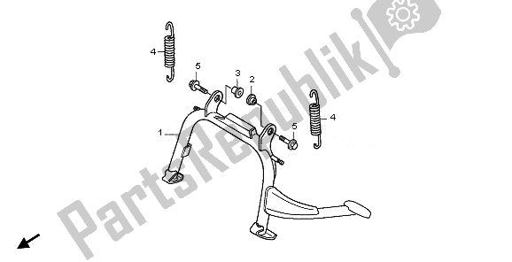 All parts for the Stand of the Honda SH 125 2011