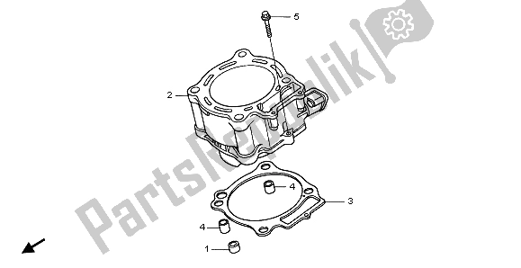 Alle onderdelen voor de Cilinder van de Honda CRF 450R 2002