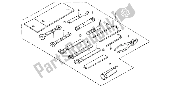 Todas las partes para Herramientas de Honda XBR 500 1987