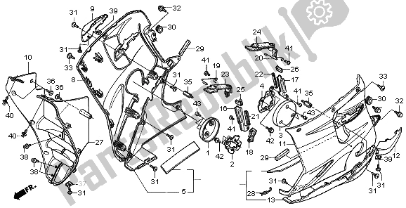 Todas las partes para Capucha Inferior de Honda CBR 1000F 1995