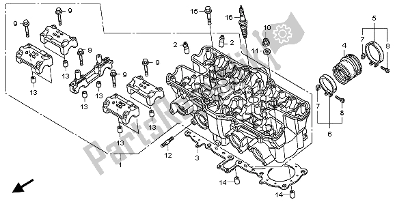 Alle onderdelen voor de Cilinderkop van de Honda CB 1300A 2009