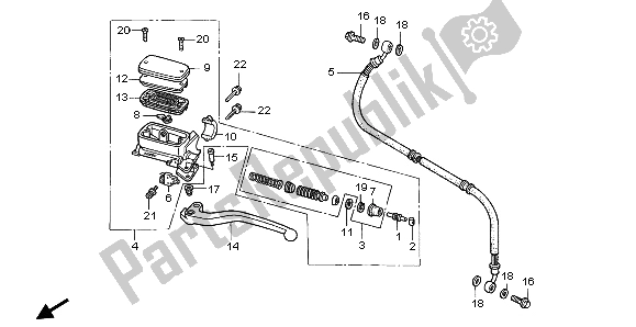 Todas las partes para Cilindro Maestro Del Embrague de Honda ST 1100A 1999